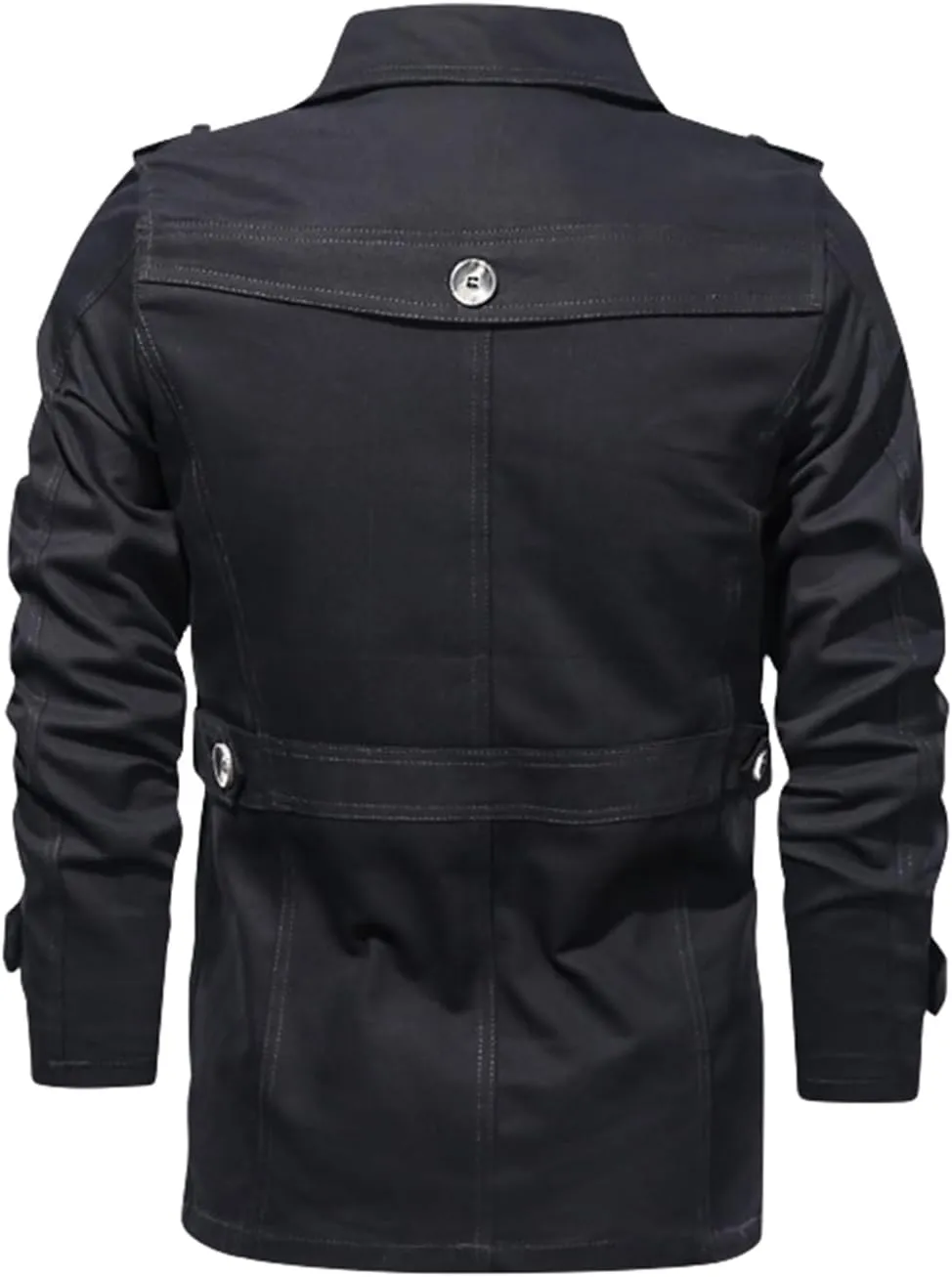 Thatrich Men's Windbreaker Jacket Lightweight Bomber Jackets Winter Cargo Coat Slim Fit Motorcycle Jacket Trendy Coat Outwear
