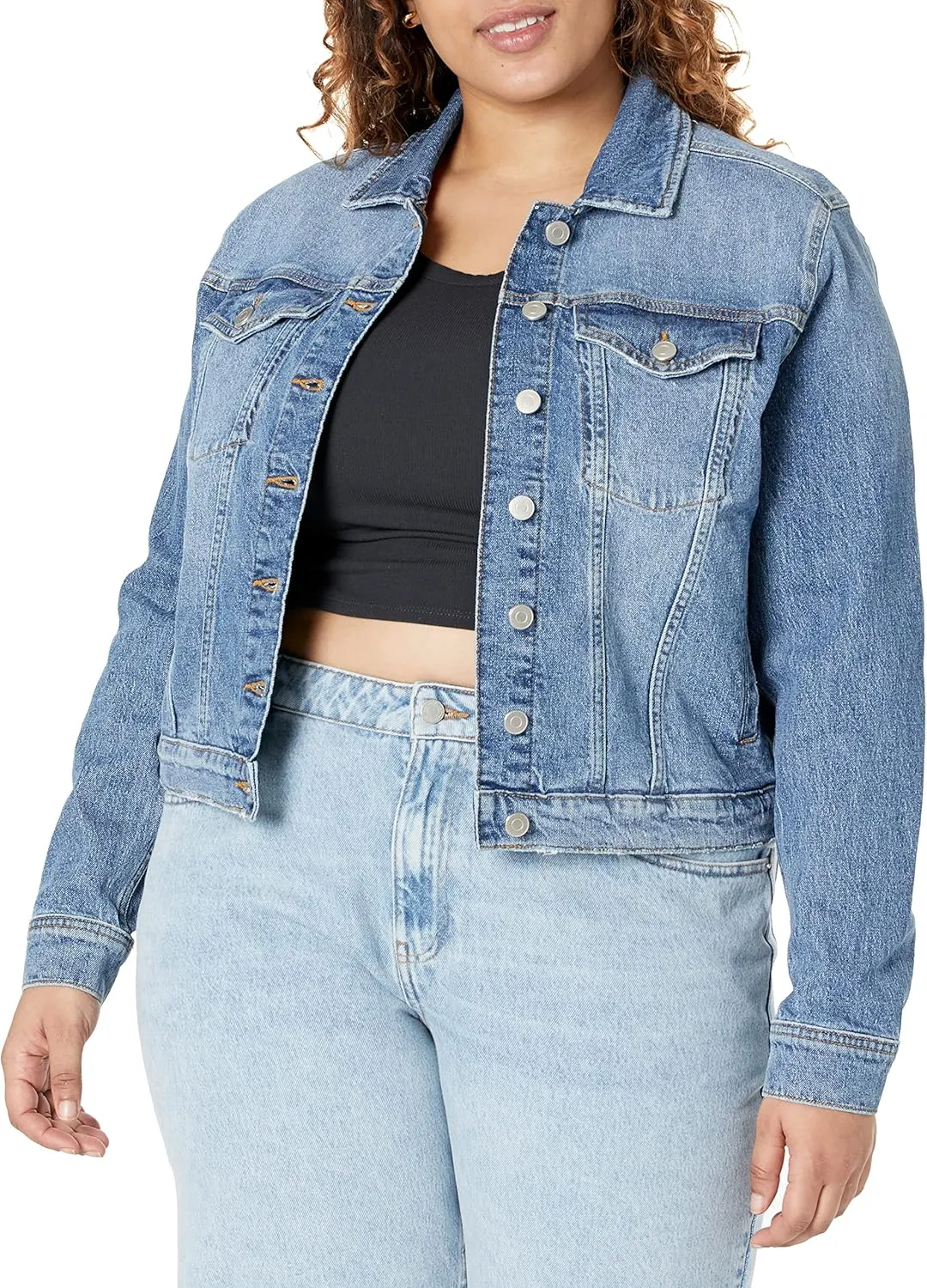 The Drop Women's Jai Cropped Denim Jacket
