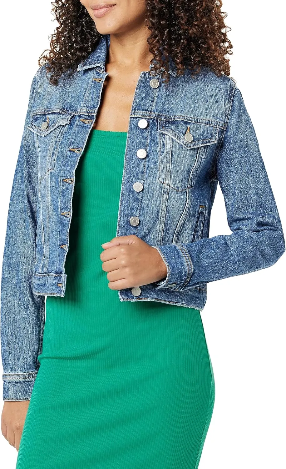 The Drop Women's Jai Cropped Denim Jacket