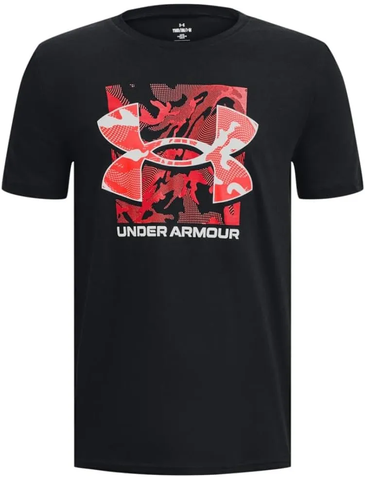 Under Armour Boys' Box Logo Camo Short Sleeve T Shirt