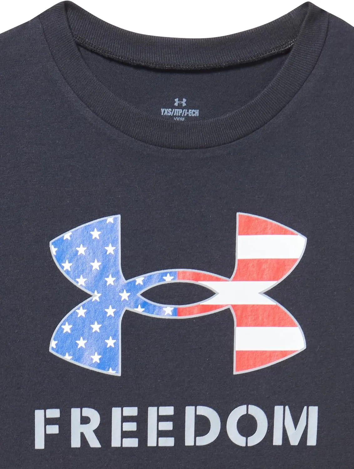Under Armour Boys' Freedom Big Logo Short Sleeve T Shirt