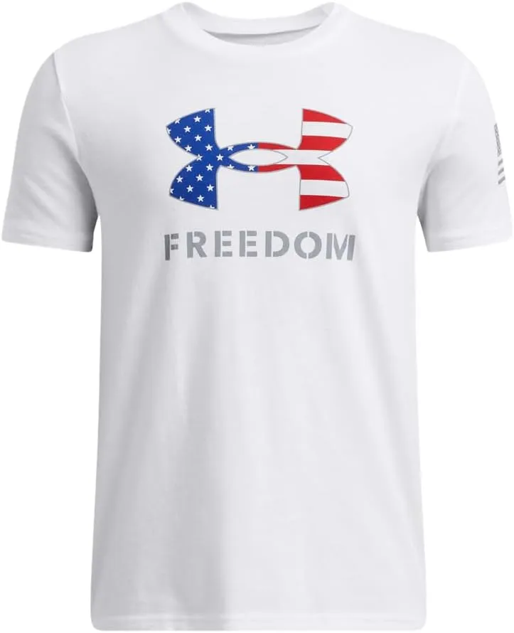 Under Armour Boys' Freedom Big Logo Short Sleeve T Shirt