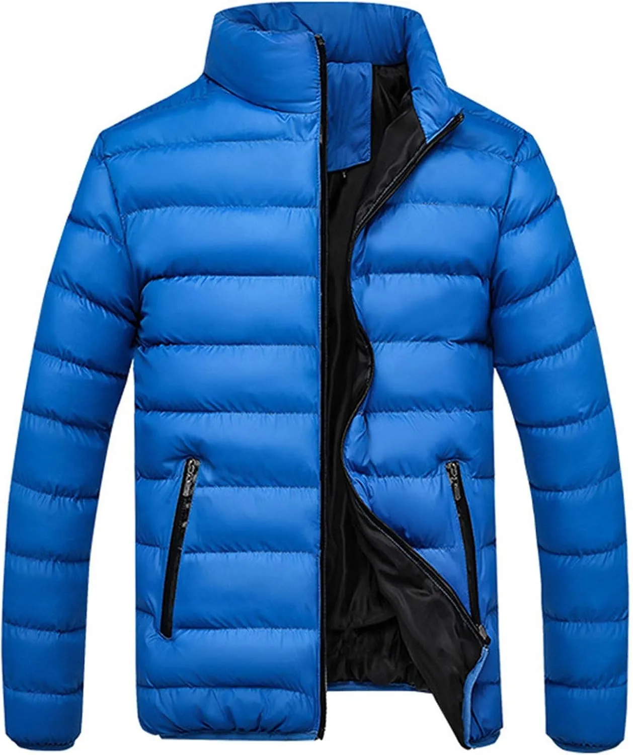 Winter Jackets for Men, Men's Puffer Jacket Lightweight Warm Packable Winter Coats Water-Resistant Solid Color Jacket