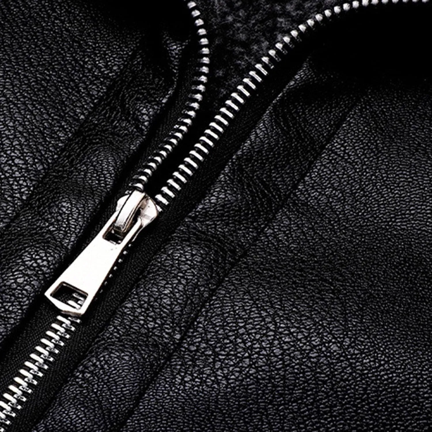 Winter Warm Sherpa Leather Jackets Mens Stylish Fleece Lined PU Coats Lapel Zip Up Motorcycle Outerwear Biker Coat