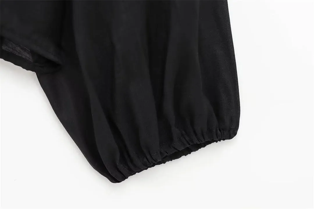 Woman Ruffled Lace Up Shirts Single Breasted Striped Shirt Slim Blouses