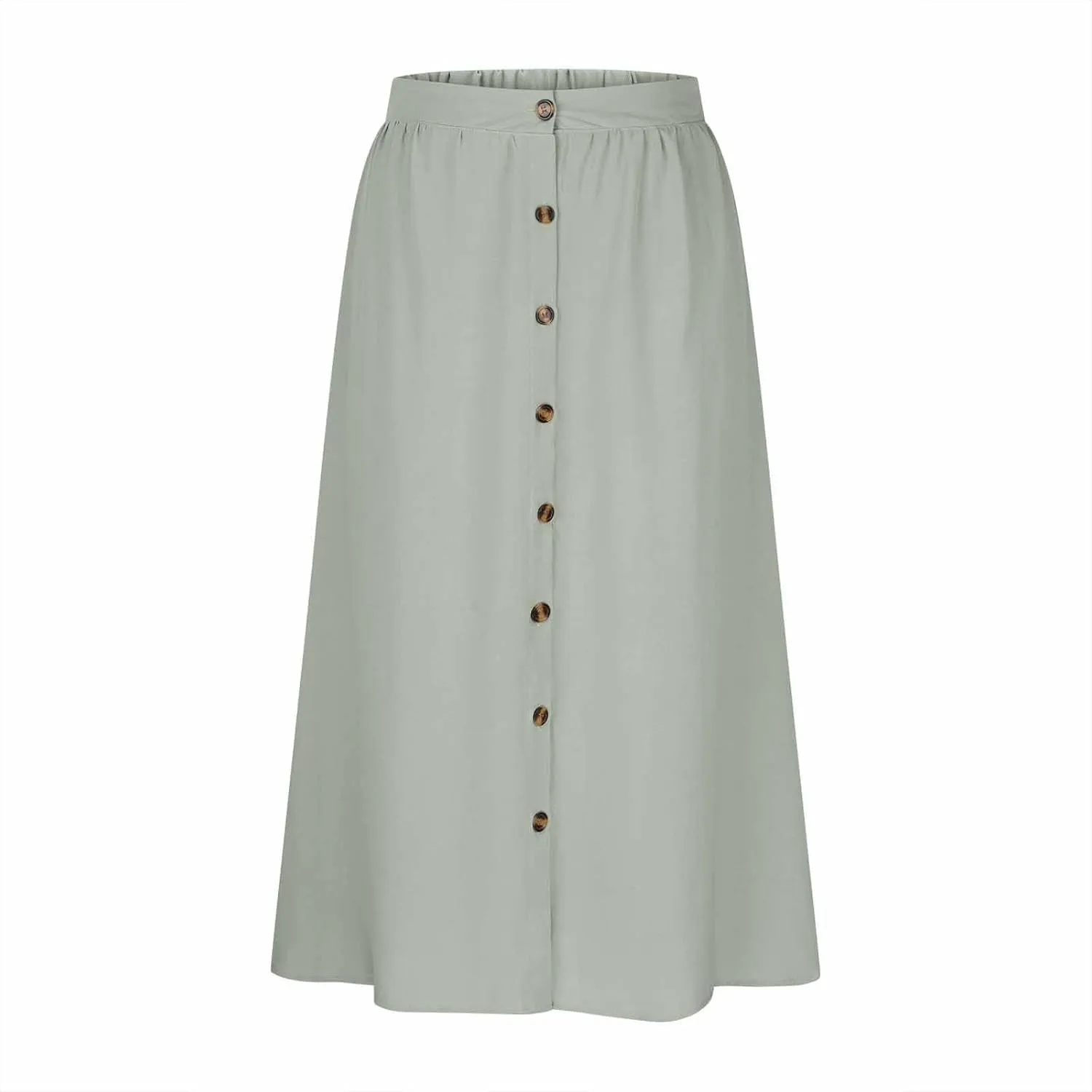 Women High Waist Pleated Skirts Trendy Split Thigh Skirt Summer Boho Flowy Maxi Skirt Solid A Line Beach Long Skirts