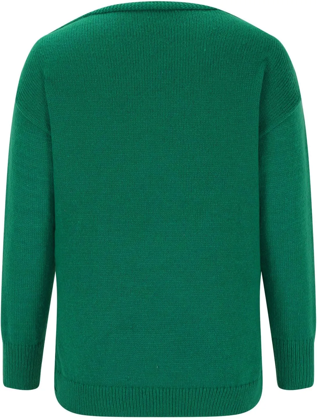 Womens Casual Deep V Neck Long Sleeve Sweaters Cross Wrap Front Cable Knit Slim Pullover Sweater Jumper Tops 2024 Fall