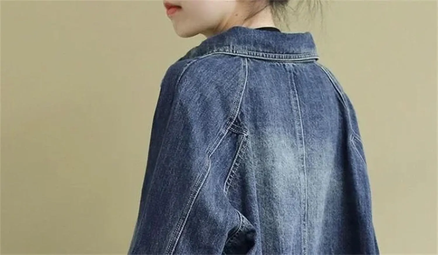 Women's Classic Denim Jacket For Women Spring Vintage Washed Boyfriend Denim Jacket Outerwears