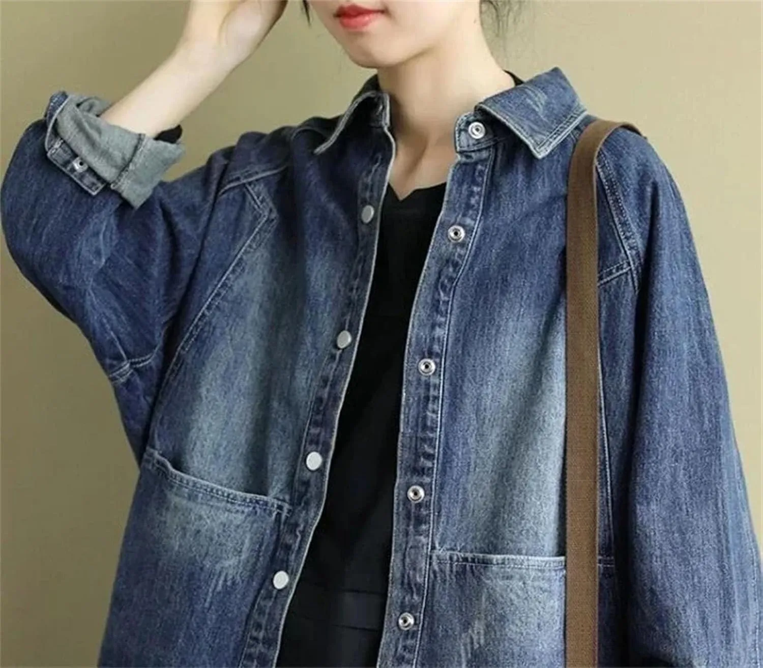 Women's Classic Denim Jacket For Women Spring Vintage Washed Boyfriend Denim Jacket Outerwears