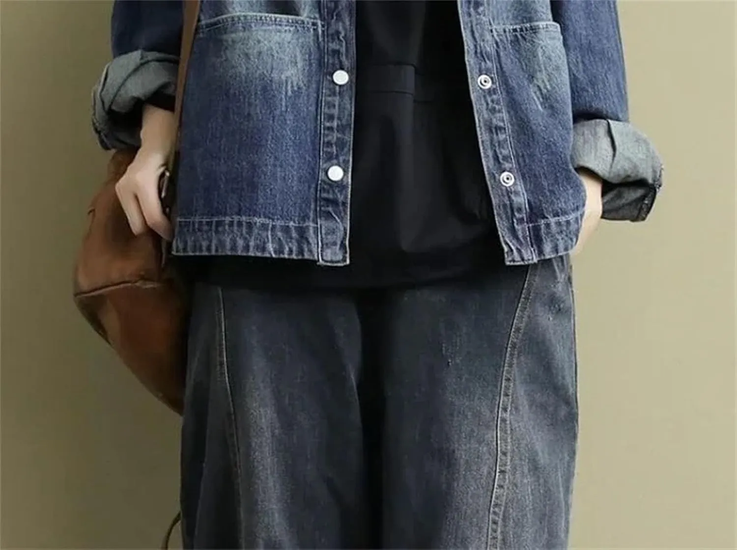 Women's Classic Denim Jacket For Women Spring Vintage Washed Boyfriend Denim Jacket Outerwears