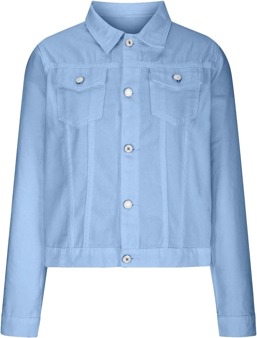 Womens Crop Top Jean Jacket Button Down Long Sleeve Stretch Button Down Denim Jacket Cropped Denim Jacket Trendy 2024
