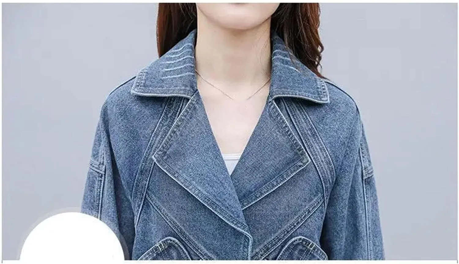 Women's Denim Jacket For Women Spring Vintage Washed Boyfriend Denim Jacket Casual Short Jean Coat
