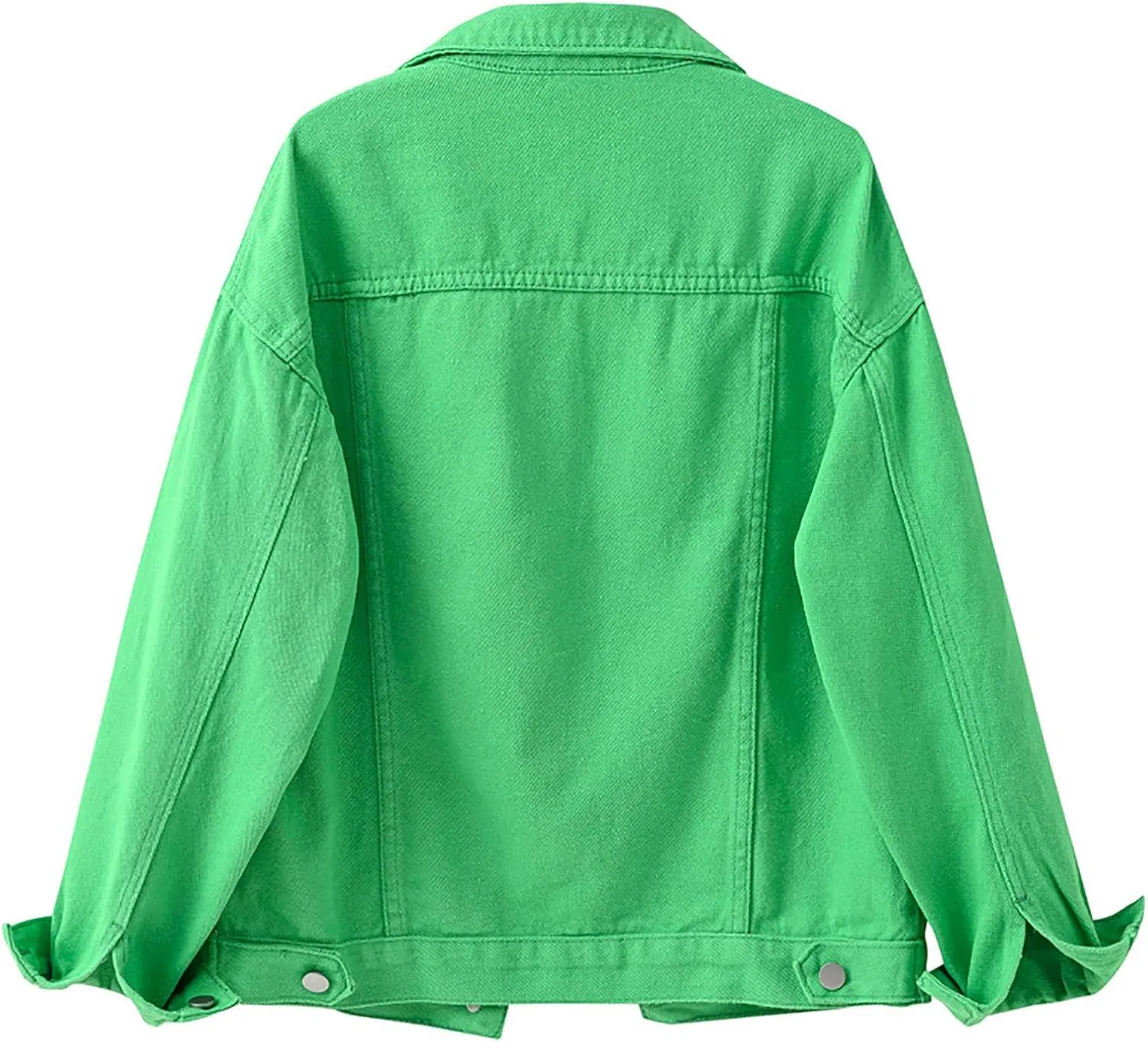 Women's Denim Jacket Plus Size 2024 Long Sleeve Button Down Loose Jean Jacket Outerwear Fashion Oversize Denim Jacket