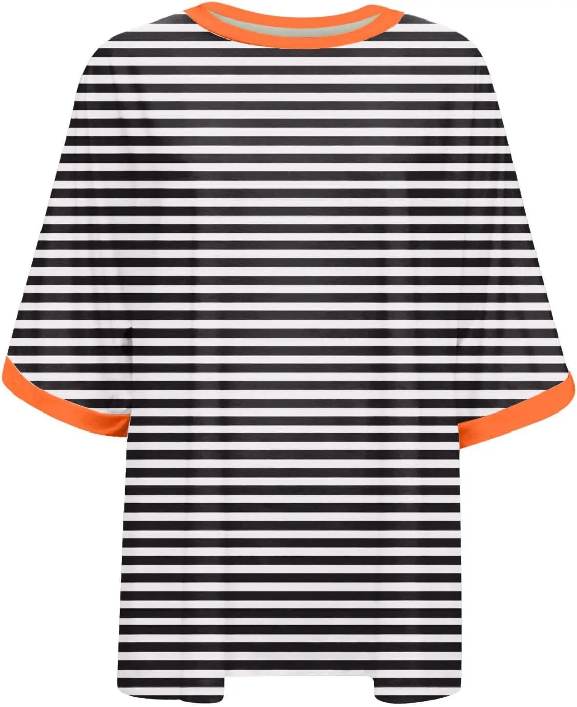 Womens Oversized T Shirts Fashion Striped Summer Tops Loose Fit Basic Tee Shirt Crewneck Plus Size Tunic 2024 Trendy