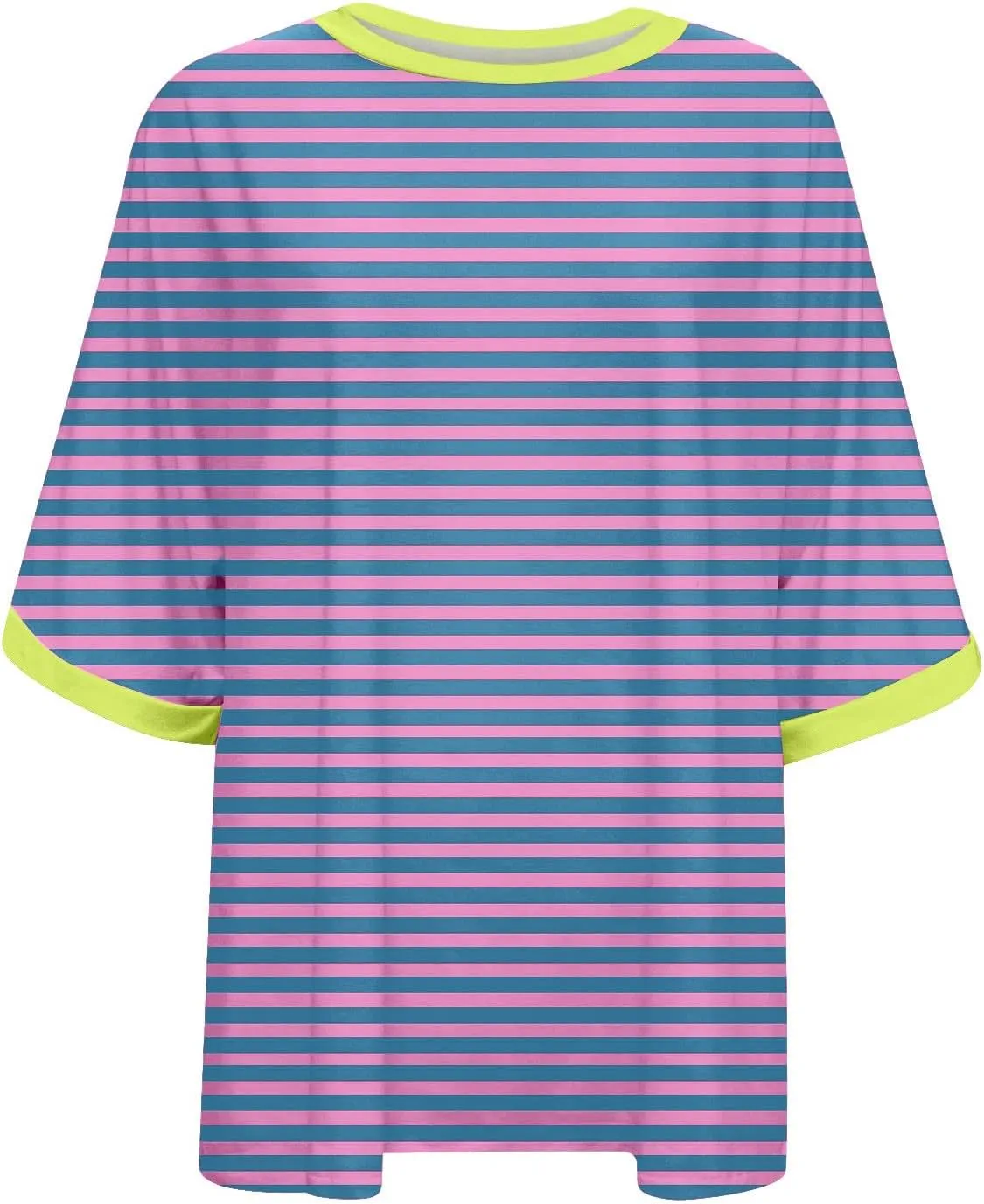 Womens Oversized T Shirts Fashion Striped Summer Tops Loose Fit Basic Tee Shirt Crewneck Plus Size Tunic 2024 Trendy