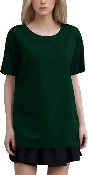 Womens Plain T Shirt Loose Fit Summer Tops Short Sleeve Crewneck Shirts Oversized Beach Vacation Clothes 2025 Trendy