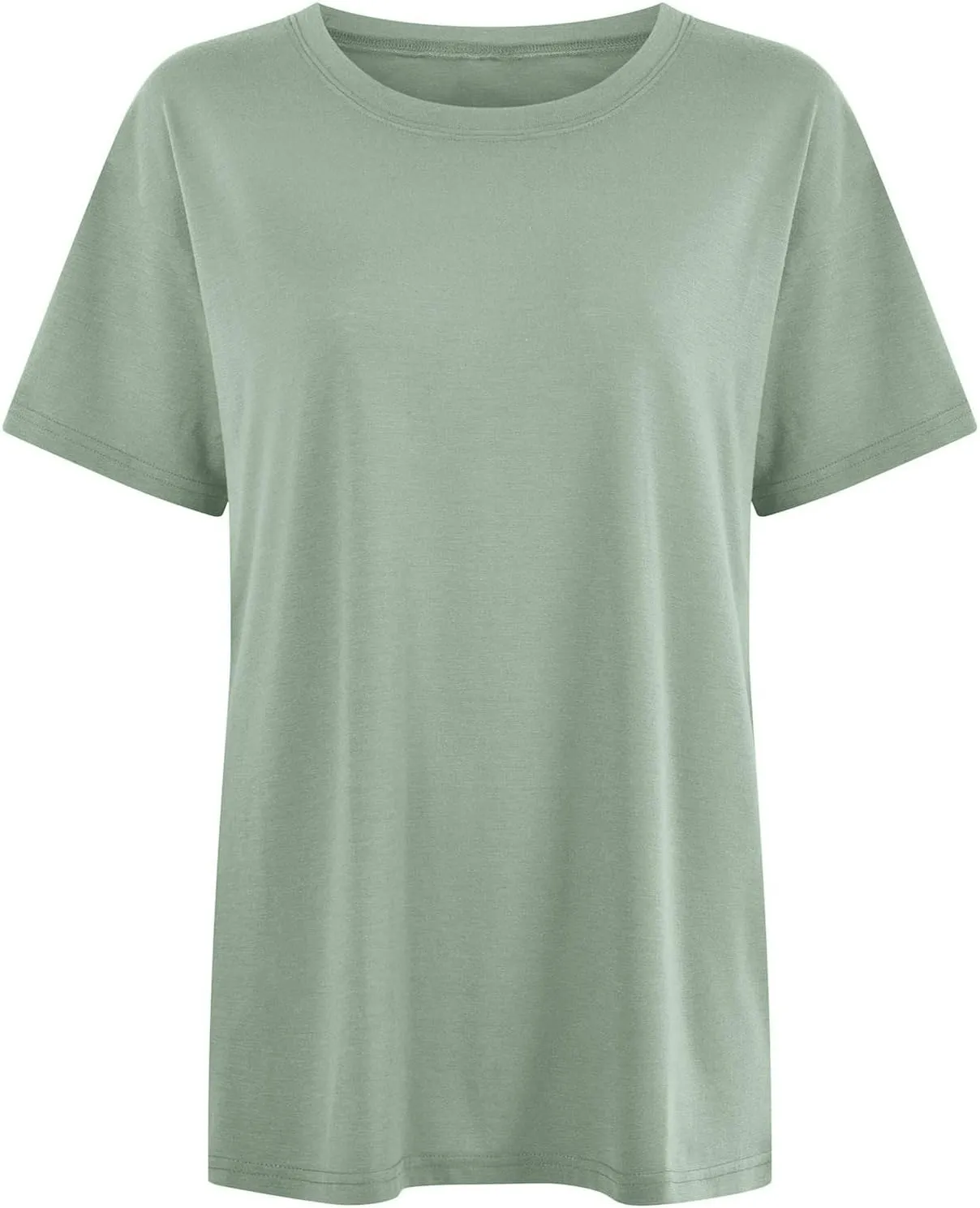Womens Plain T Shirt Loose Fit Summer Tops Short Sleeve Crewneck Shirts Oversized Beach Vacation Clothes 2025 Trendy