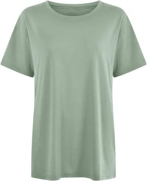 Womens Plain T Shirt Loose Fit Summer Tops Short Sleeve Crewneck Shirts Oversized Beach Vacation Clothes 2025 Trendy
