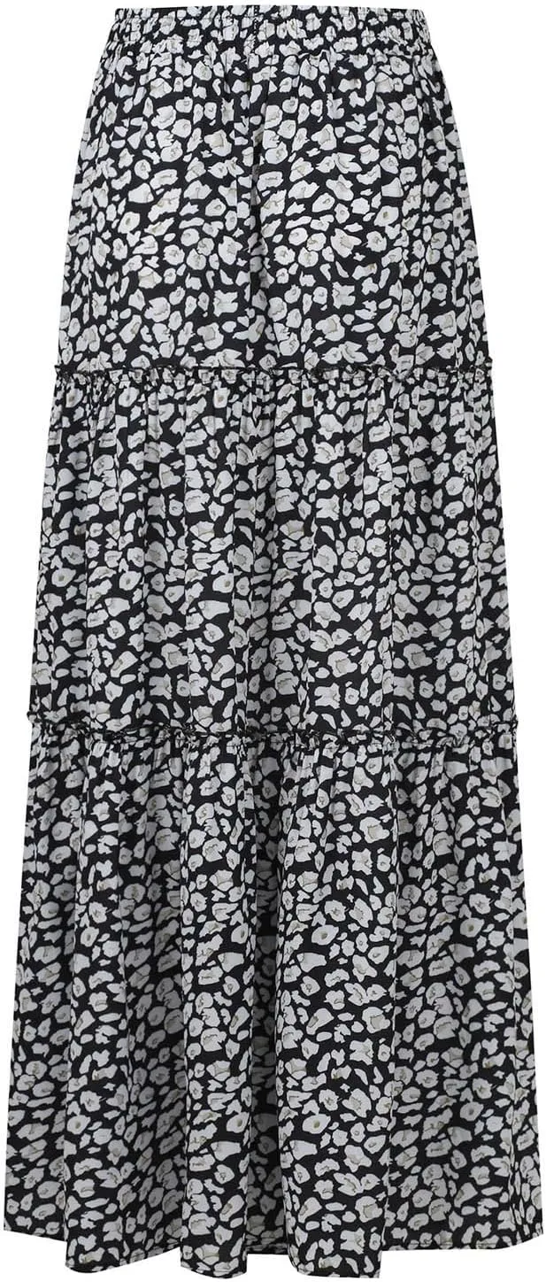 Women's Skirts,High Waisted Summer Flowy Long Skirts for Women 2025 Linen Womens Boho Maxi Skirt with Pockets