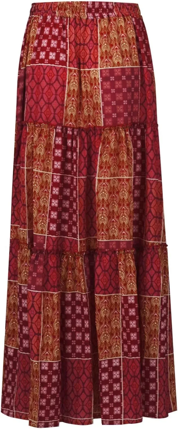 Women's Skirts,High Waisted Summer Flowy Long Skirts for Women 2025 Linen Womens Boho Maxi Skirt with Pockets