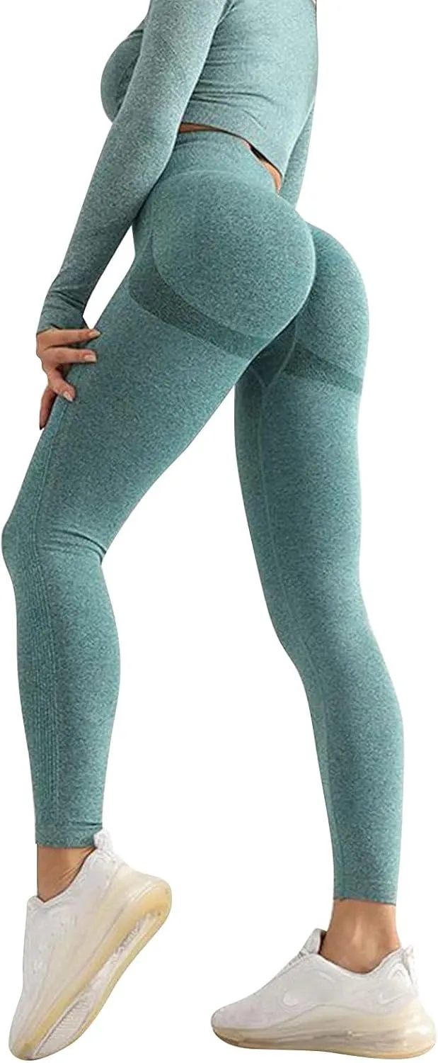 Women's Solid Color Fashionable Casual Seamless Tight High Waisted Slimming Yoga Pants Womens Loose Fit Yoga Pants