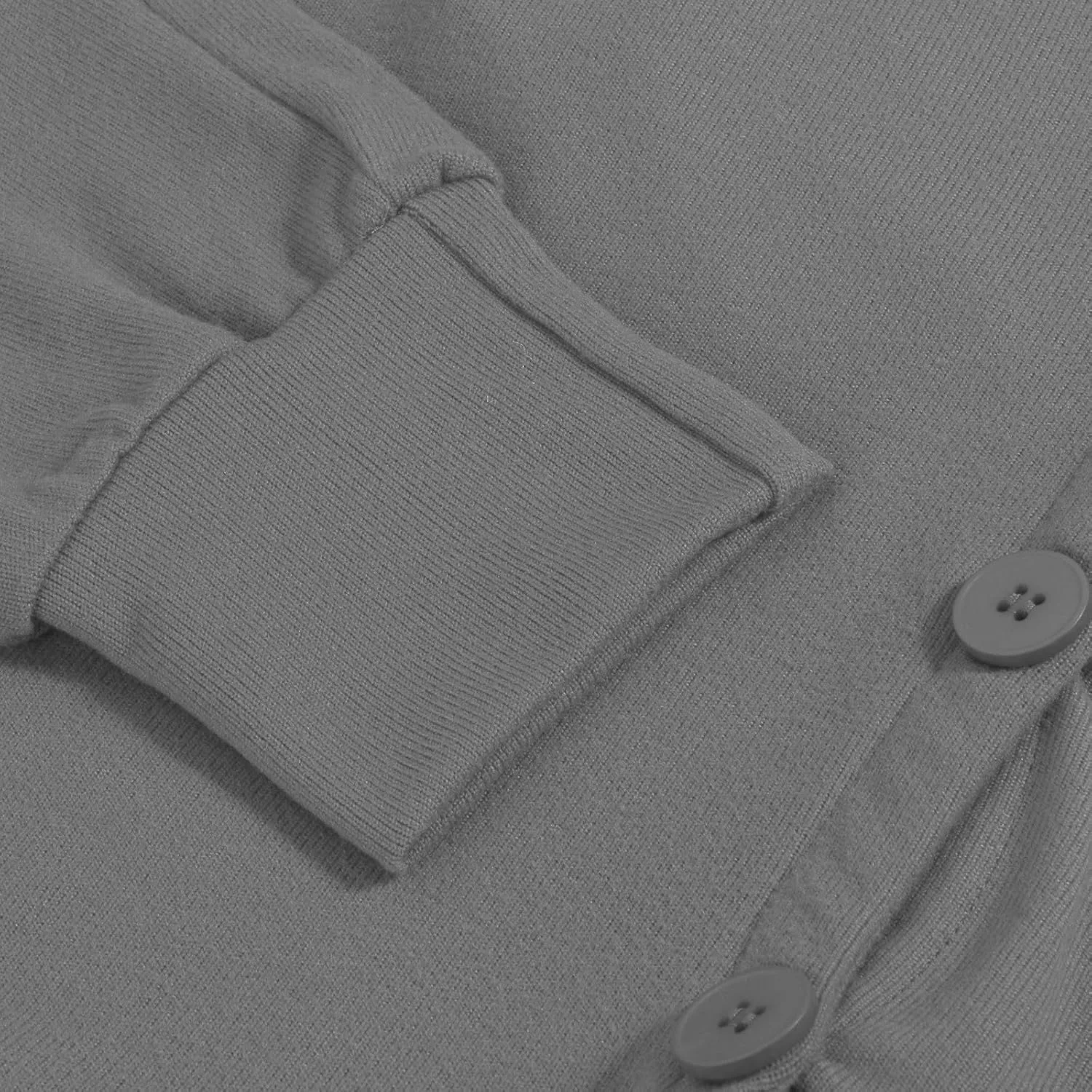 Womens V Neck Loose Cardigans Button Solid Cable Knit Cropped Sweater Tops Fall Casual Long Sleeved Jacket Coat