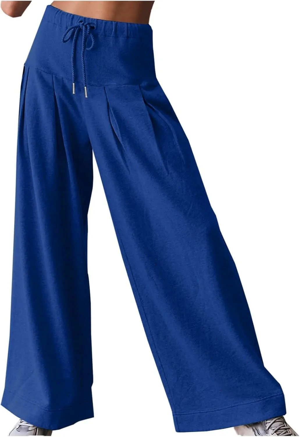 Womens Wide Leg Sweatpants Lightweight High Waisted Joggers with Pockets Baggy Comfy Drawstring Lounge Pants 2025