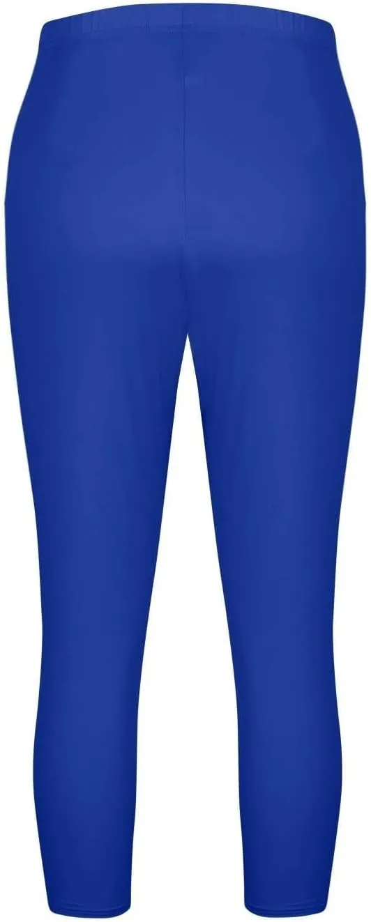 Women's Woven Cargo Capri Jogger Pants Casual Elastic Waist Cropped Pants Knee Casual Palazzo Trousers with Pockets