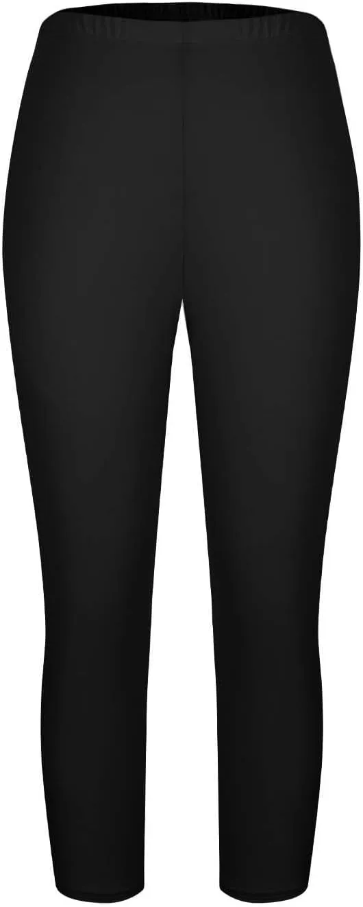 Women's Woven Cargo Capri Jogger Pants Casual Elastic Waist Cropped Pants Knee Casual Palazzo Trousers with Pockets