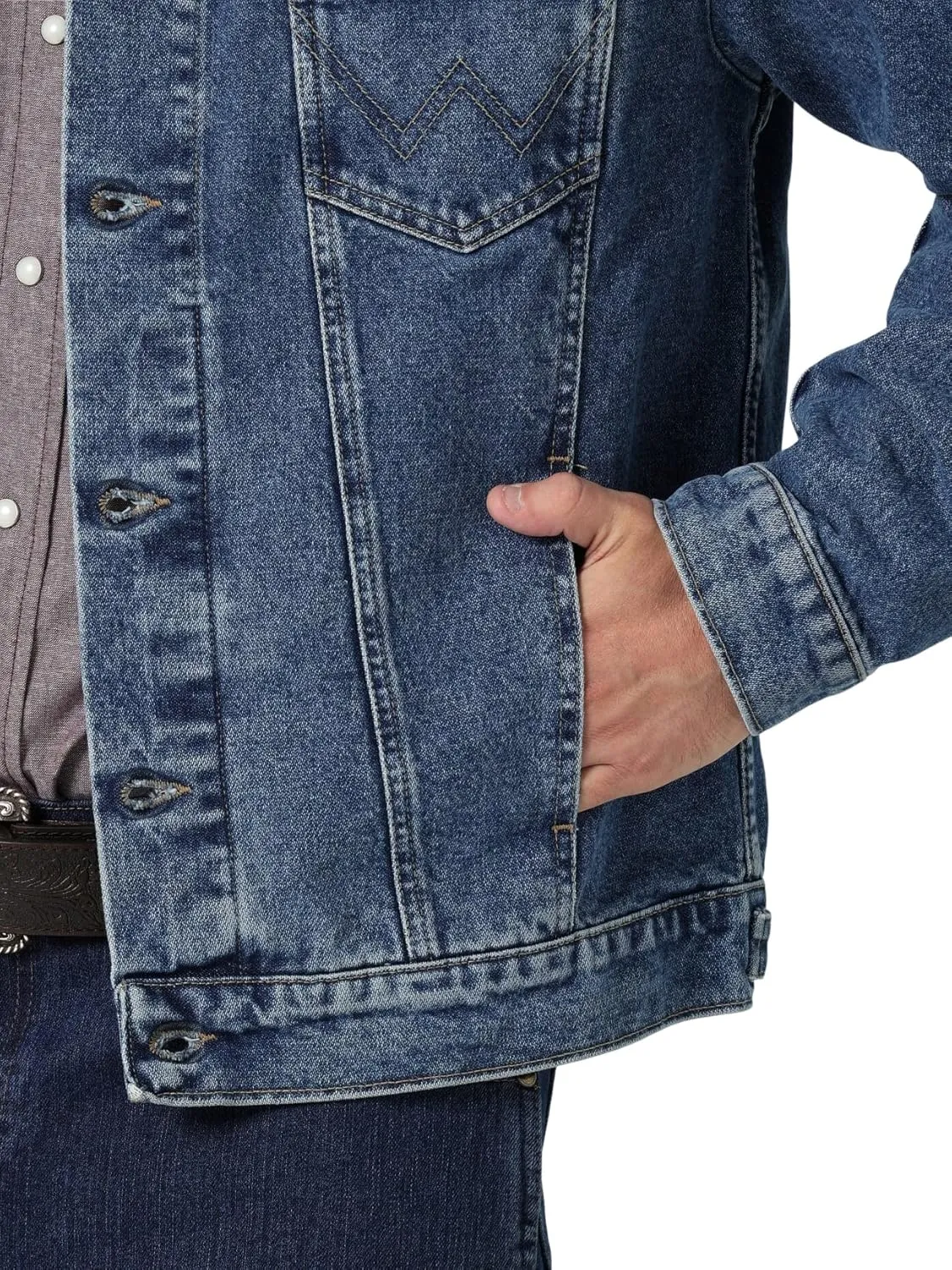 Wrangler Men's Cowboy Cut Western Unlined Denim Jacket