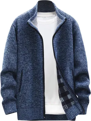 Ymosrh Mens Bomber Jackets Winter Men's Fashion Loose Cardigan Warm Lapel Hooded Jacket Sweater Jackets Lightweight